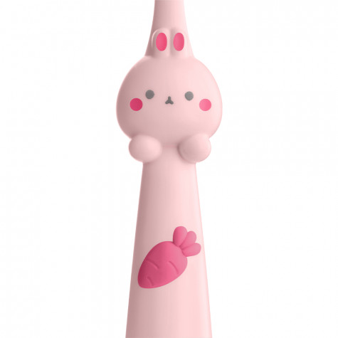 Набор зубных щеток Revyline Bunny Duo, от 3 лет, розовая и оранжевая